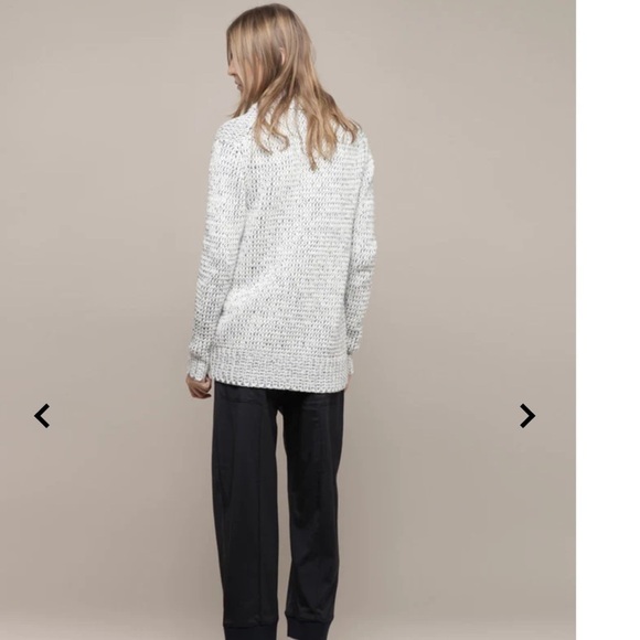 3.1 PHILLIP LIM Double Collar V-Neck Marled Yarn Wool Blend Cardigan chunky knit - Picture 16 of 16